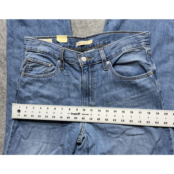 Levis Baggy Dad Jeans Womens 29x30 Blue Denim Relaxed Straight Leg Loose Casual - Picture 4 of 12